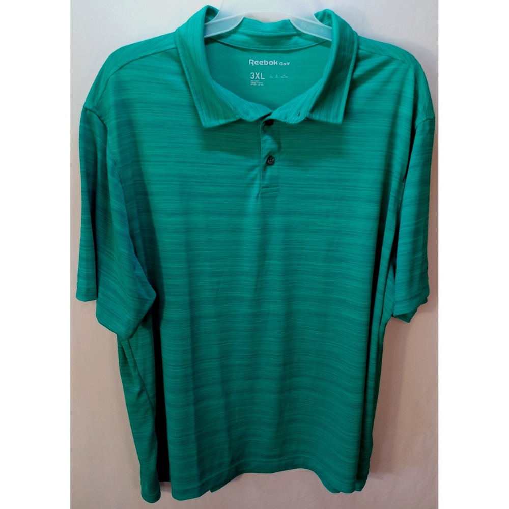 Men's Reebok‎ Golf Polo Shirt, 3XL, Teal Green